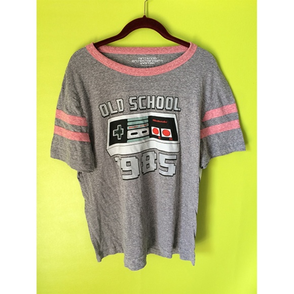 Nintendo Tops - Nintendo Old School 1985 Print T Shirt Sz L